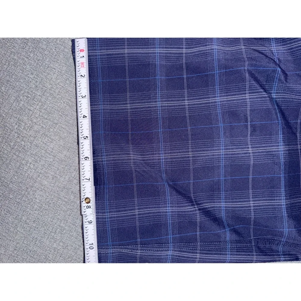 Kirkland Signature Mens Performance Golf Shorts Size 34 Plaid Blue 2 Pair Costco